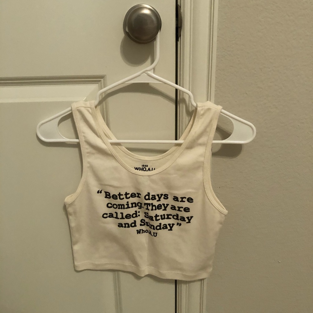 Women vintage tank top “better days are coming!” Weekend tank top